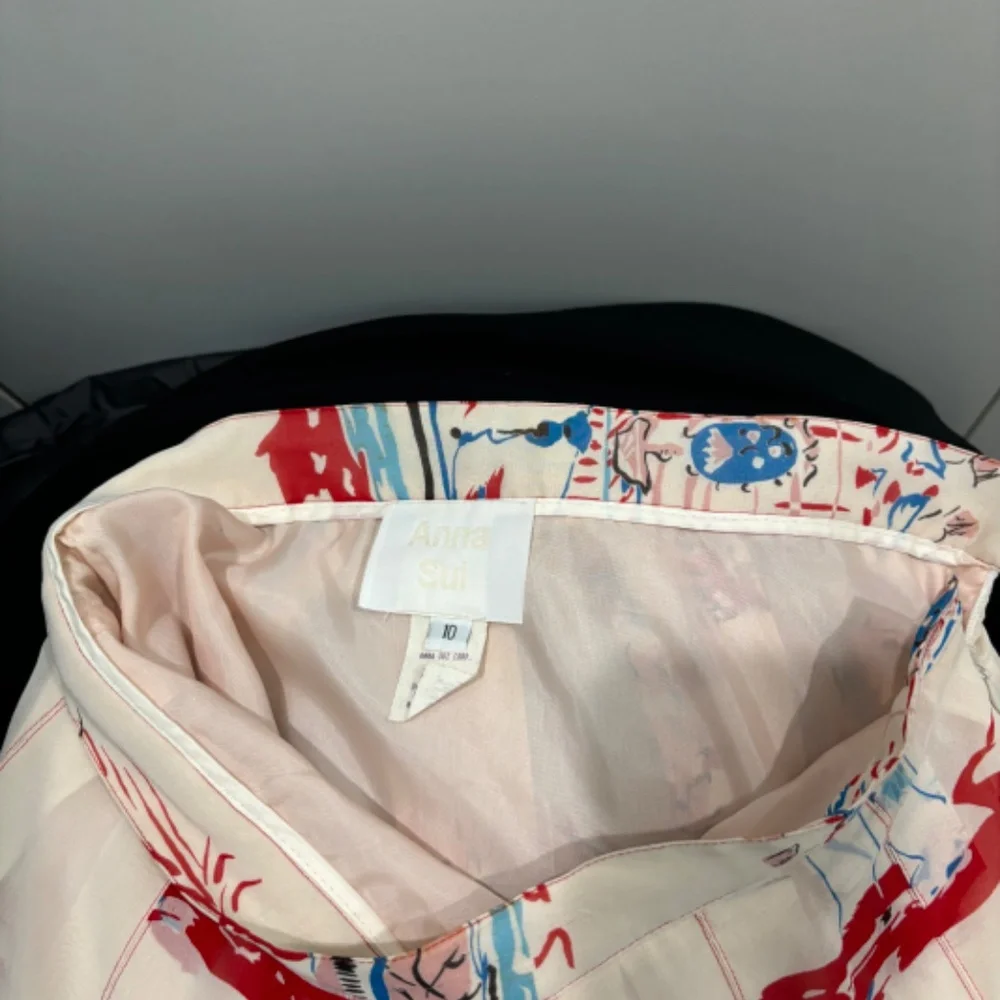 Anna Sui Vintage silk pleated skirt - Picture 4 of 5